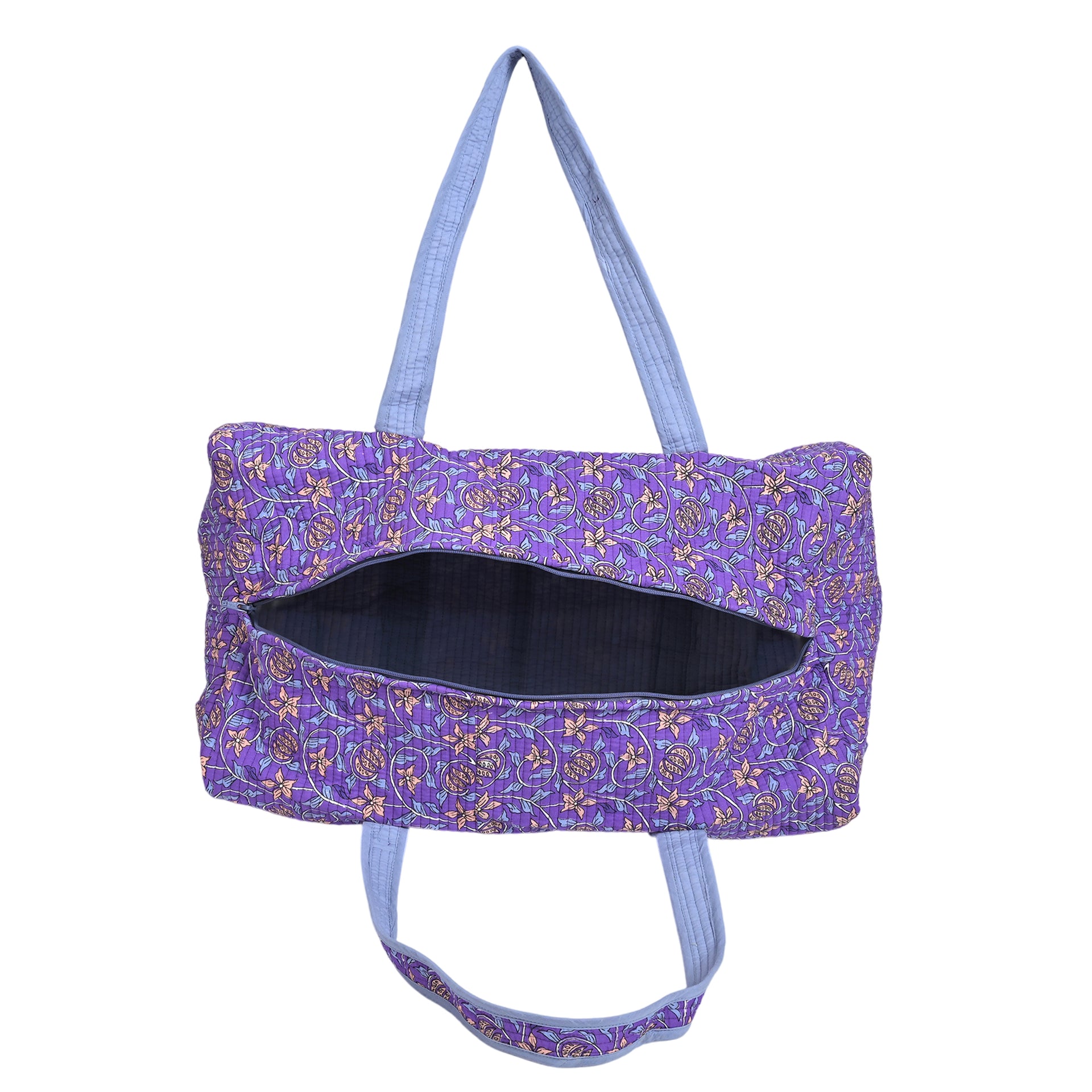 Cotton Quilted Travel Bag with Zipper Closure 8086593 7