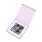 Alphonse Maria Mucha Glass Suncatcher - Square Pendant with Chain & Silver Frame - Multicolour_8087136
