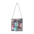 Alphonse Maria Mucha Glass Suncatcher - Square Pendant with Chain & Silver Frame - Multicolour_8087136_2