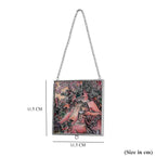 Alphonse Maria Mucha Glass Suncatcher - Square Pendant with Chain & Silver Frame - Multicolour_8087141_4