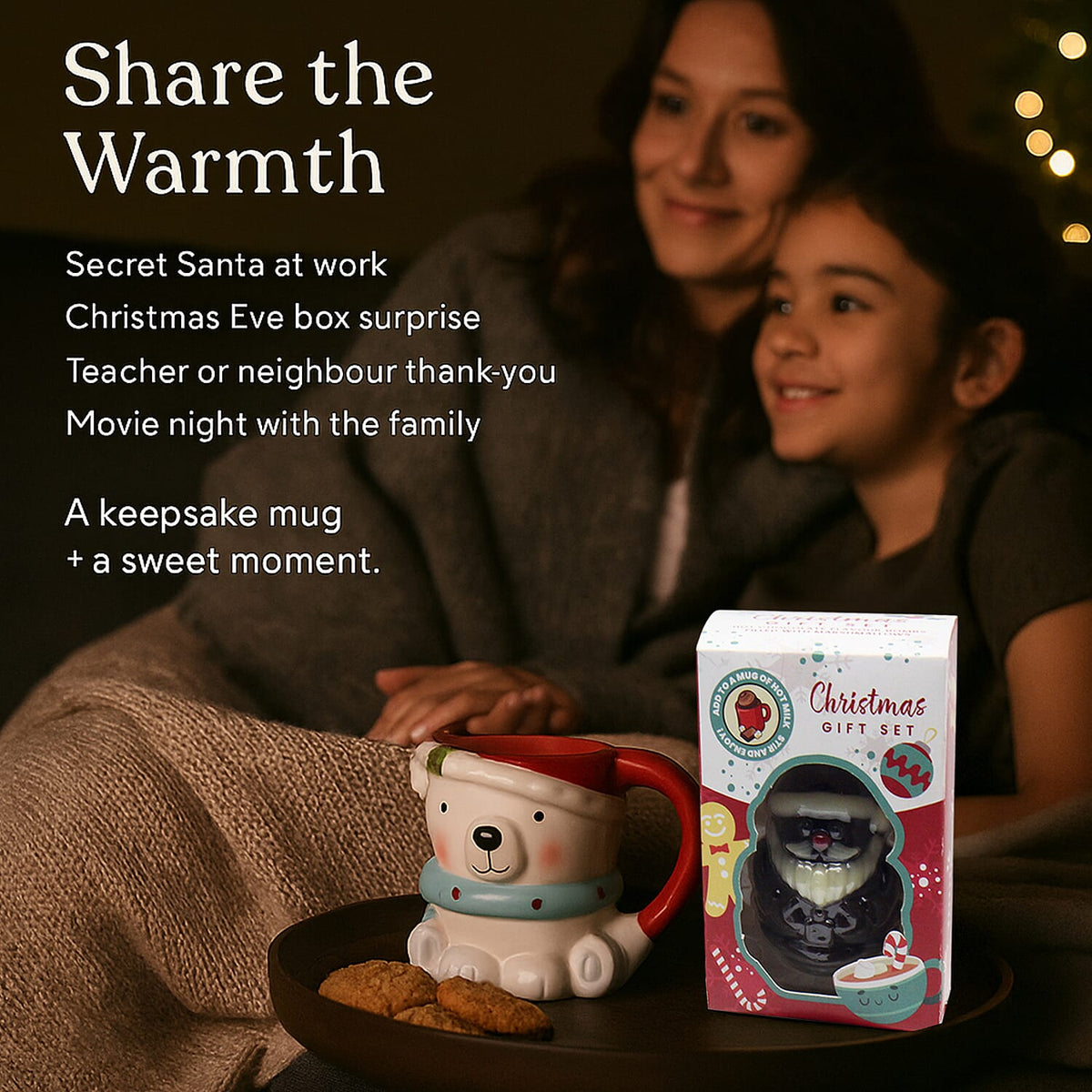 The Leonardo Collection Bear Mug &amp; Choc Bomb Christmas Gift Set - White &amp; Red 8087222 2