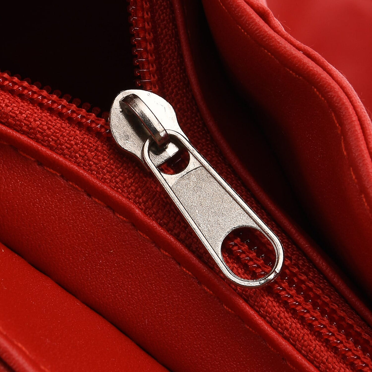 Patchwork Genuine Leather Crossbody Bag with Adjustable Shoulder Strap (125cm) - Red 8087717 7