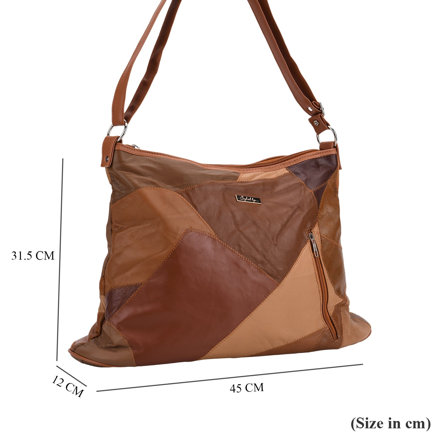 THE SALLY SPECIAL PRICE DEAL - - Styled By 100% Genuine Leather Large Crossbody Bag - Camel 8087926 3