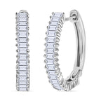 Rhapsody - 950 Platinum IGI Certified White Diamond (VS/E-F) Full Hoop Earring 0.50 Ct._8089768