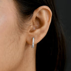 Rhapsody - 950 Platinum IGI Certified White Diamond (VS/E-F) Full Hoop Earring 0.50 Ct._8089768_2