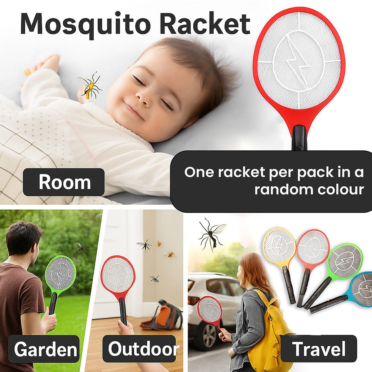 Rechargeable Mosquito Racket with USB 8092671 1