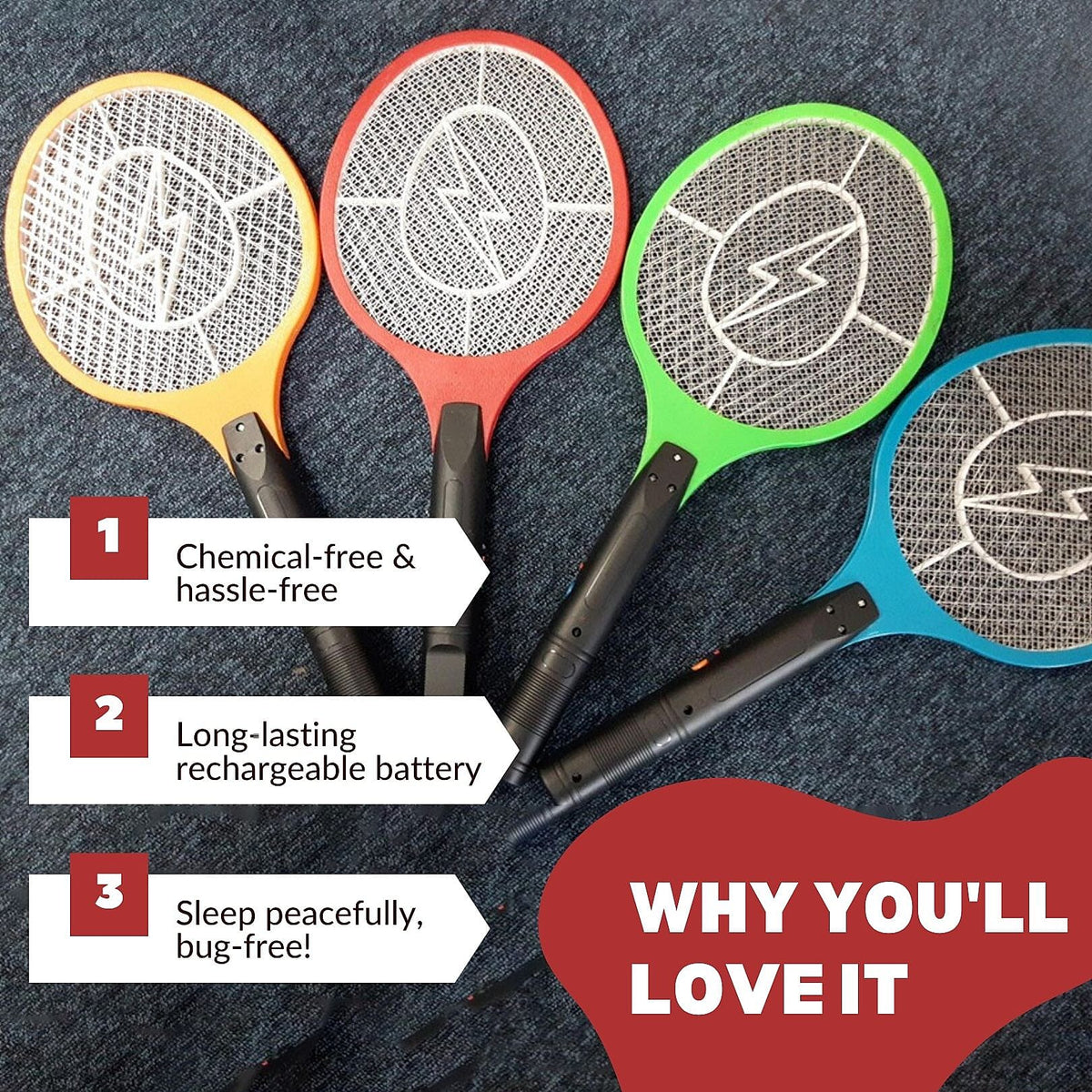 Rechargeable Mosquito Racket with USB 8092671 4
