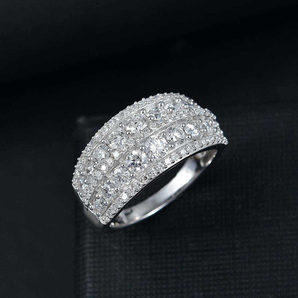 Luxuriant Diamond Lab Grown Diamond (SI-G/H) Ring in Rhodium Overlay Sterling Silver 1.51 Ct._8093584_1