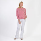Pure and Natural Crew Neck Cardigan (Size 12) - Dusty Pink_8094259_1