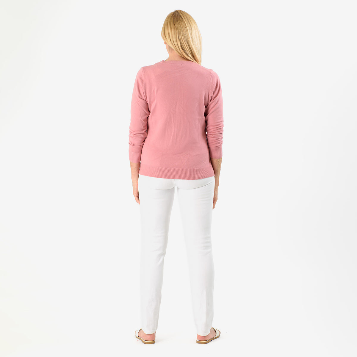 Pure and Natural Crew Neck Cardigan V32516295 4