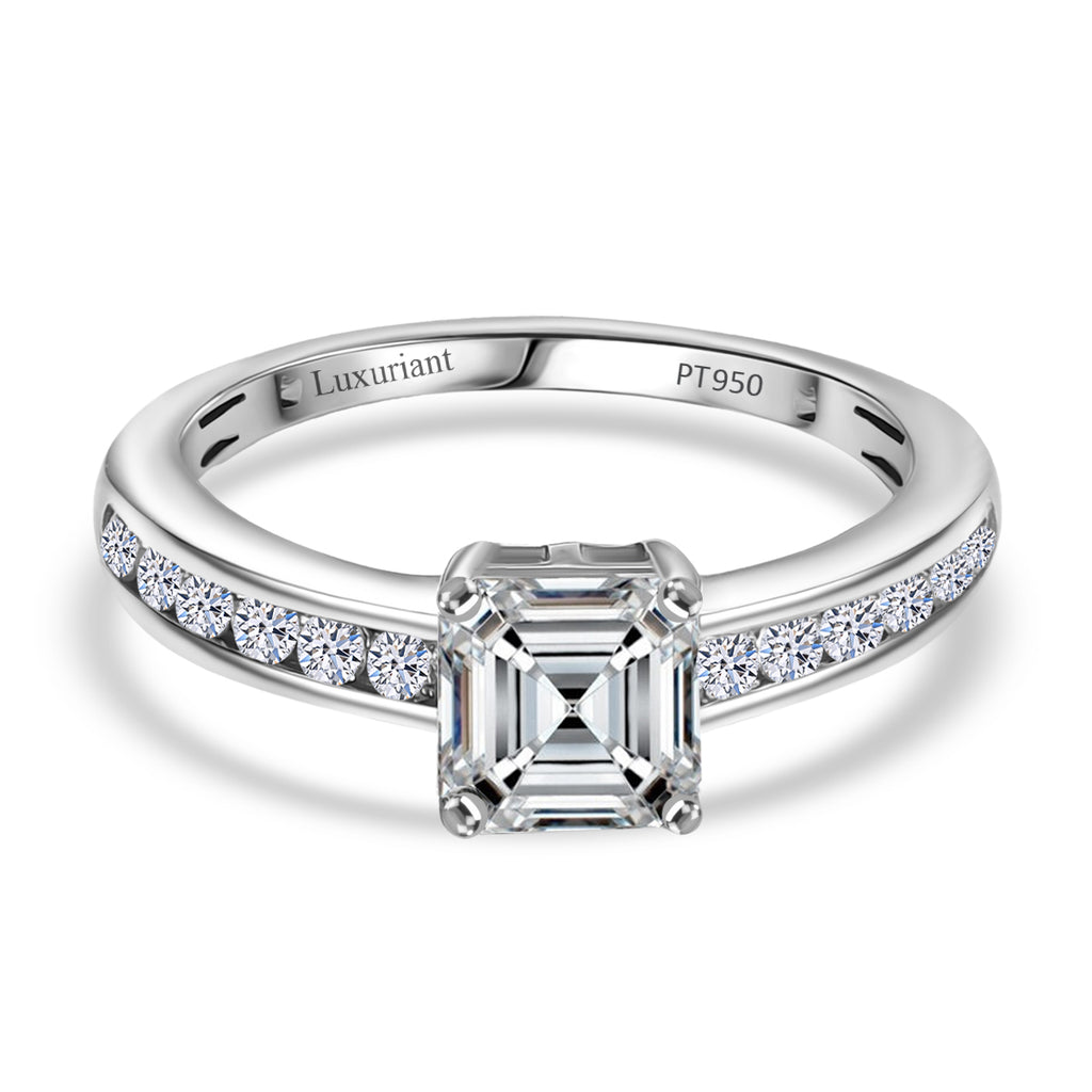 Luxuriant Diamond 950 Platinum IGI Certified Asscher Cut VS/EF Lab Grown Diamond Ring 2.00 Ct._8094718