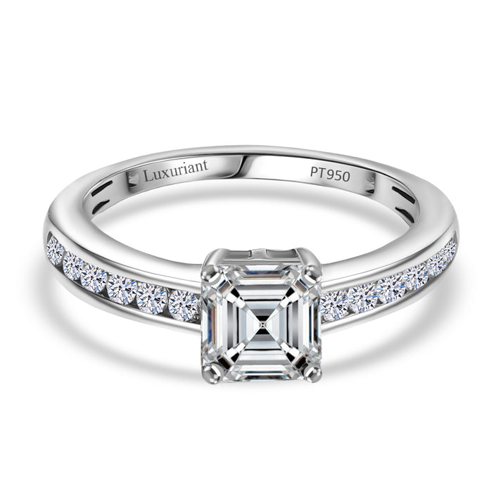 LUXURIANT 2 Ct. Emerald-Cut Lab Grown Diamond Ring in 950 Platinum IGI Certified 8094718 1