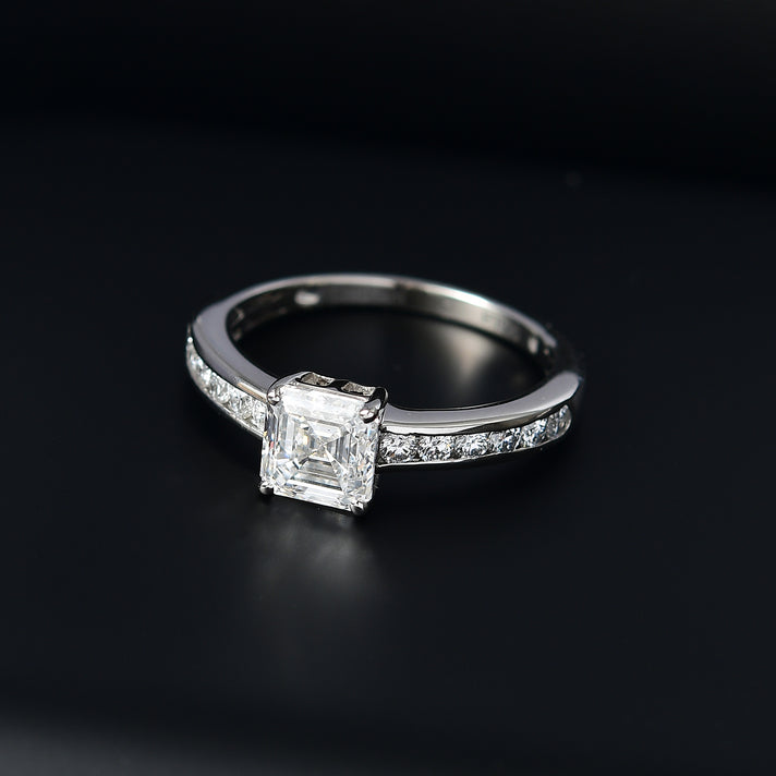 LUXURIANT 2 Ct. Emerald-Cut Lab Grown Diamond Ring in 950 Platinum IGI Certified 8094718 2