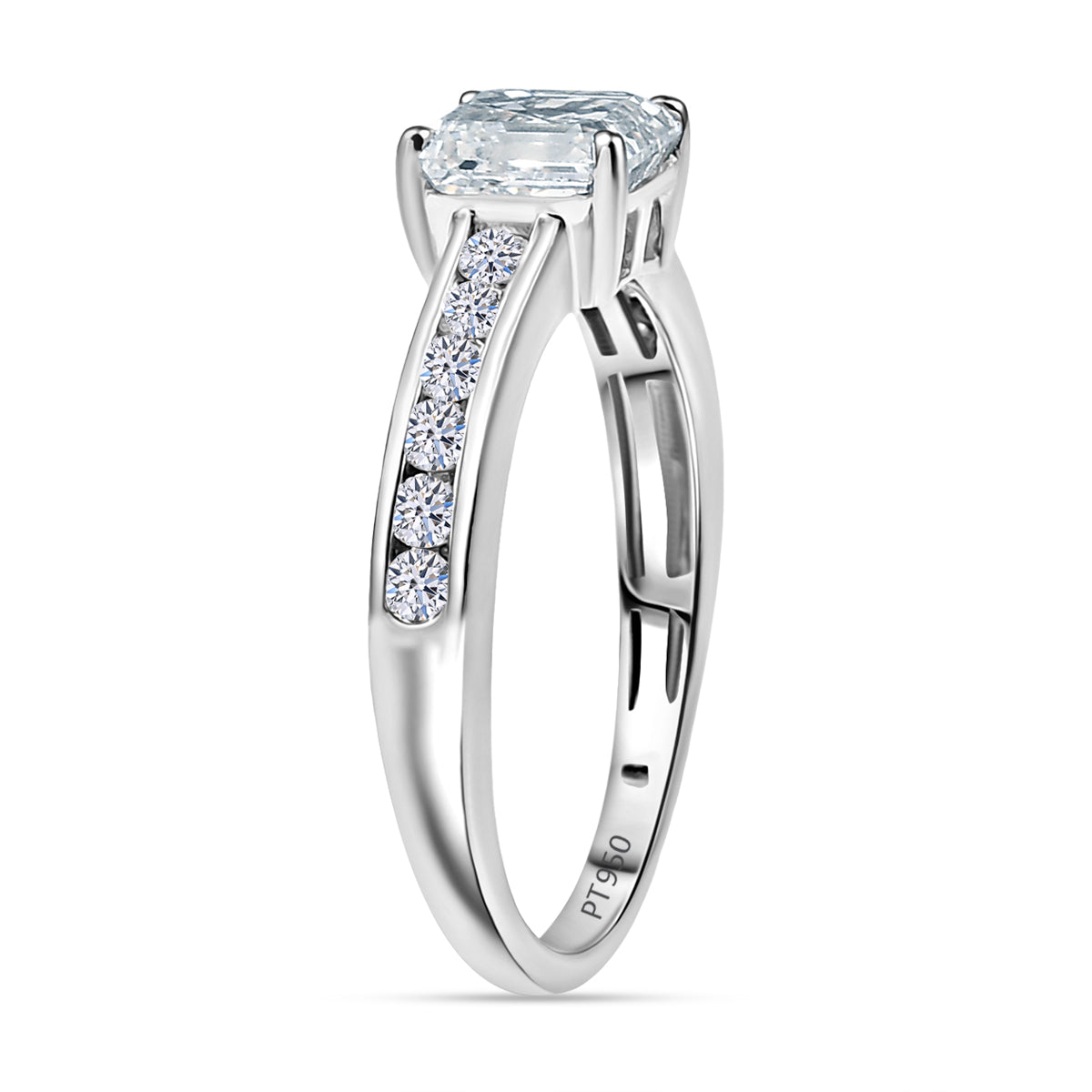 LUXURIANT 2 Ct. Emerald-Cut Lab Grown Diamond Ring in 950 Platinum IGI Certified 8094718 4
