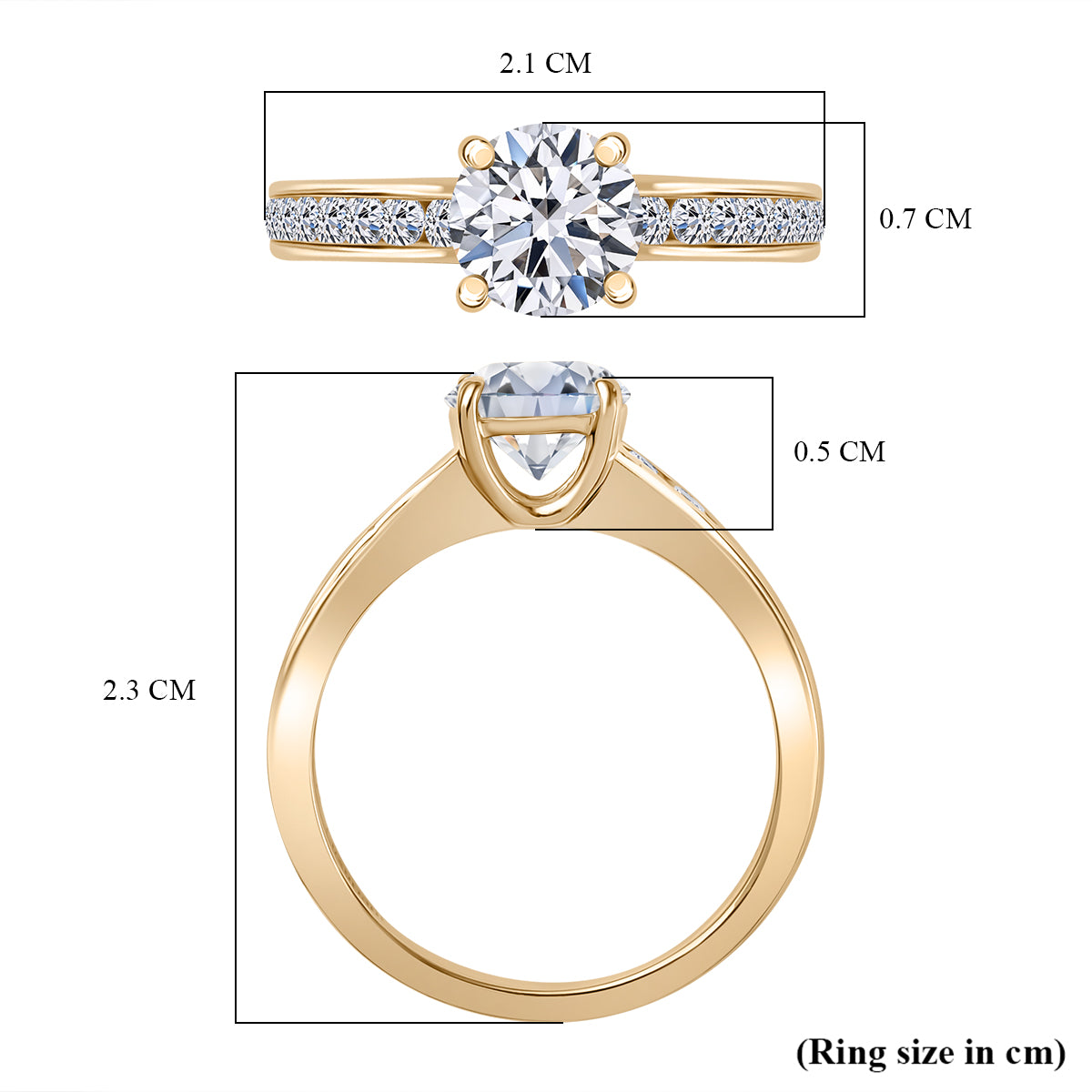 LUXURIANT 1.50 Ct. Lab Grown Diamond Solitaire Ring in 9K Yellow Gold SGL Certified 8094865 6