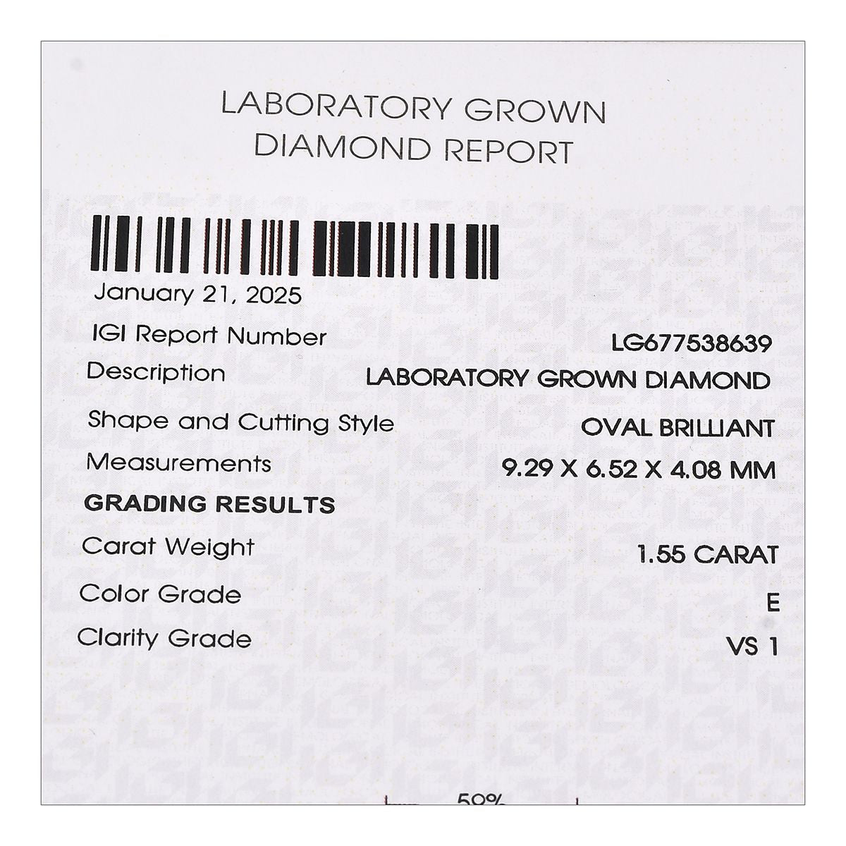 LUXURIANT 950 Platinum IGI Certified (VS-EF) Lab Grown Diamond Ring 2.50 Ct, Platinum wt. 4.60 Gms. 8094889 7