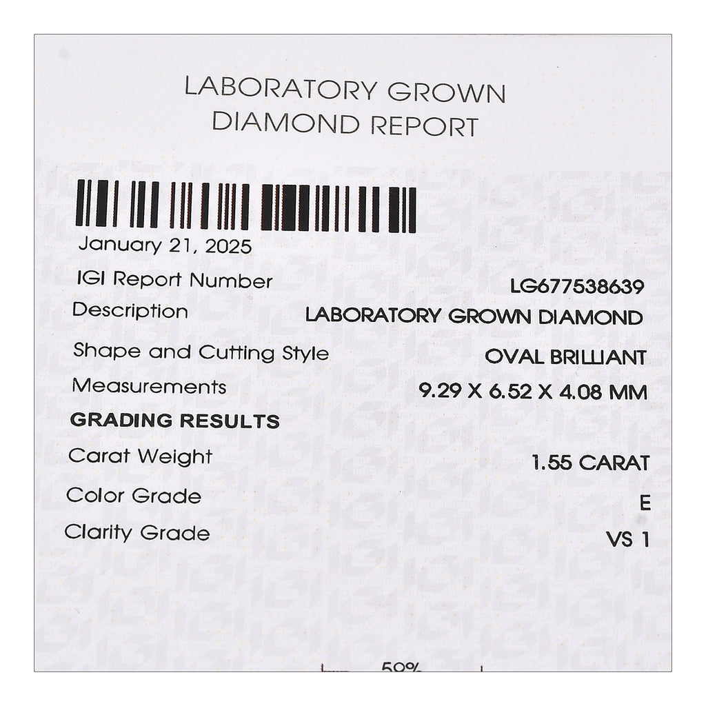 Luxuriant Diamond 950 Platinum IGI Certified (VS-EF) Lab Grown Diamond Ring 2.40 Ct, Platinum wt. 4.50 Gms._8094892_6