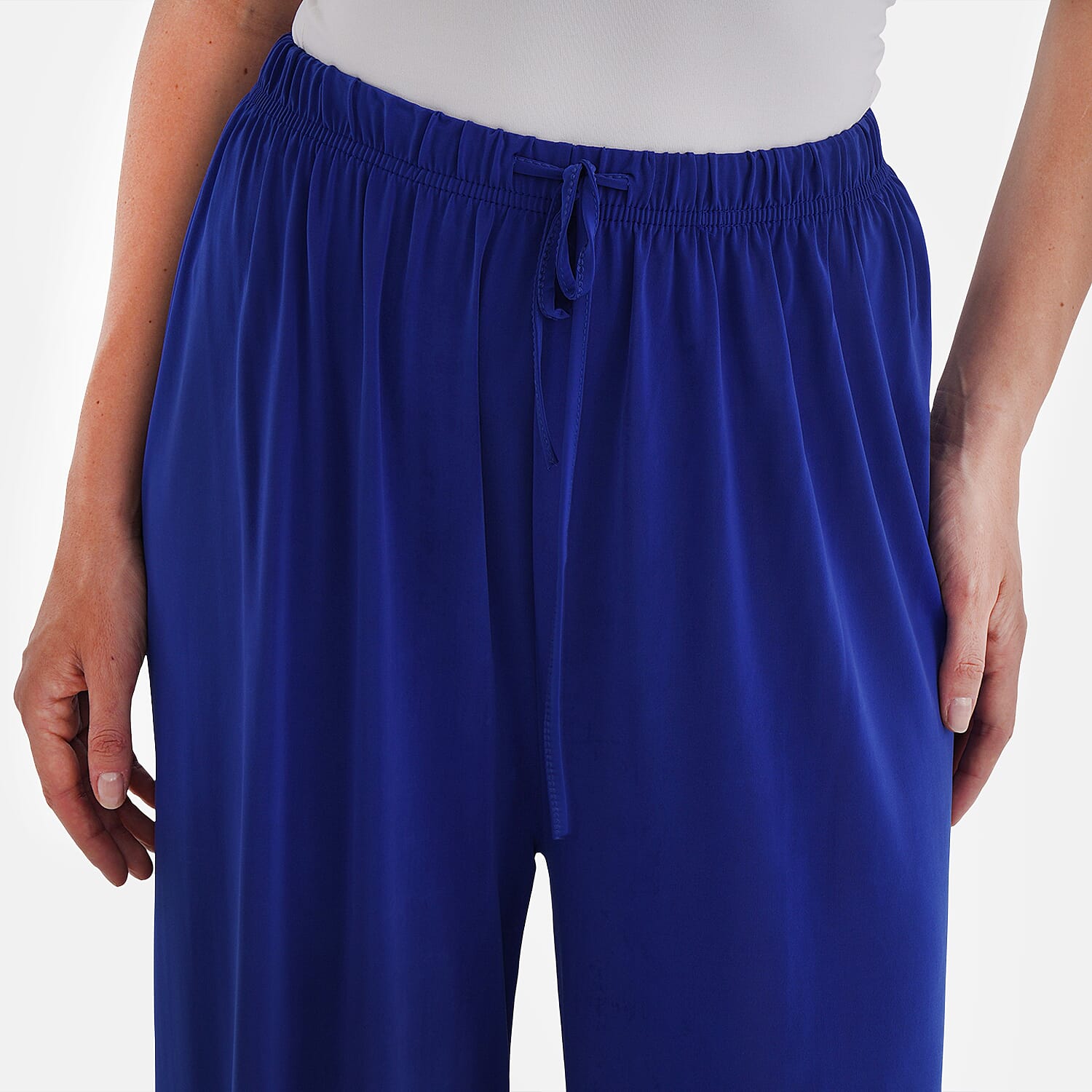 Tamsy Casual Harem Pants (One Size Curve, 18-24) - Blue V32516746 6