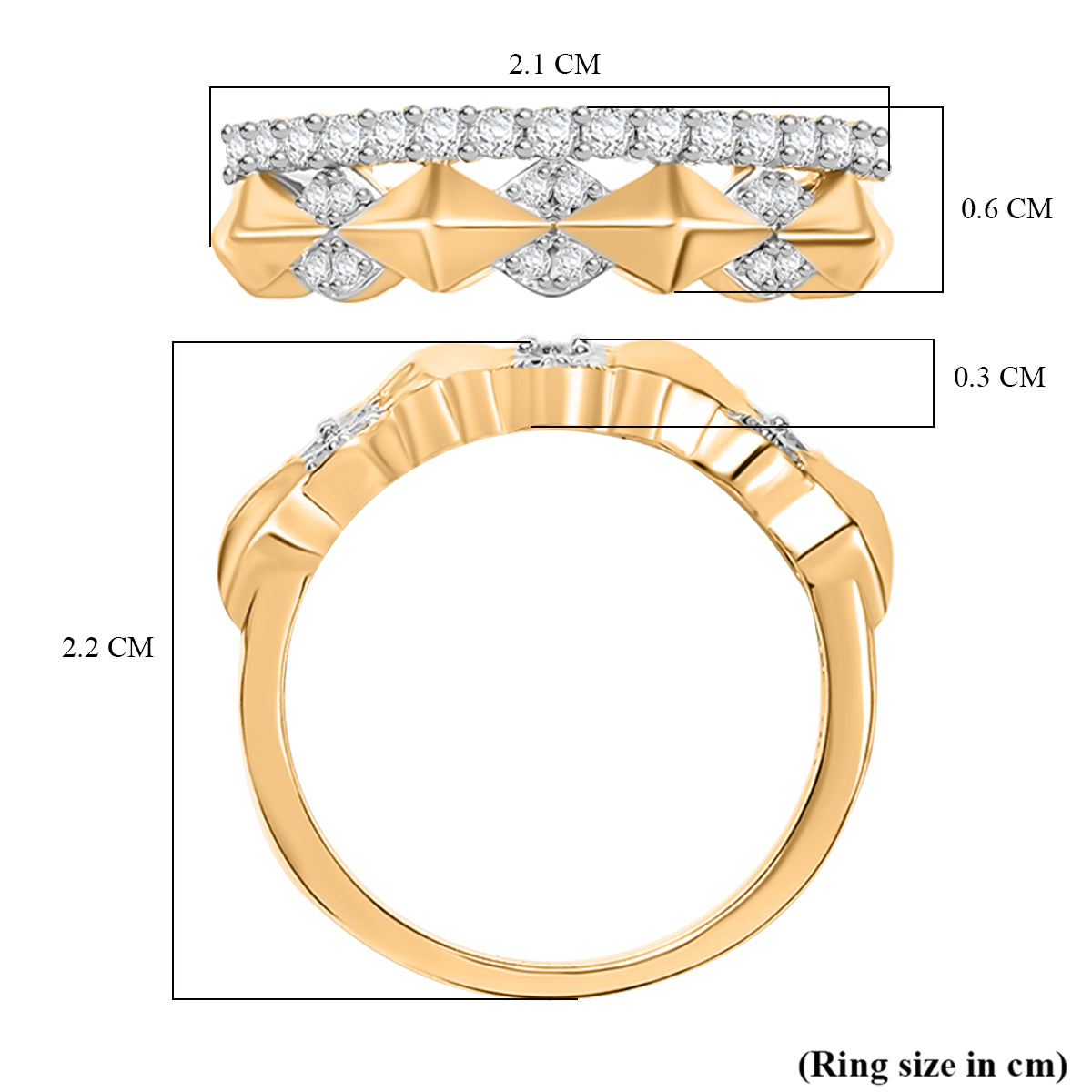 GP Milano Collection - White Diamond &amp; Kanchanaburi Blue Sapphire Ring in 18K Vermeil Yellow Gold Plated Sterling Silver 8095131 6