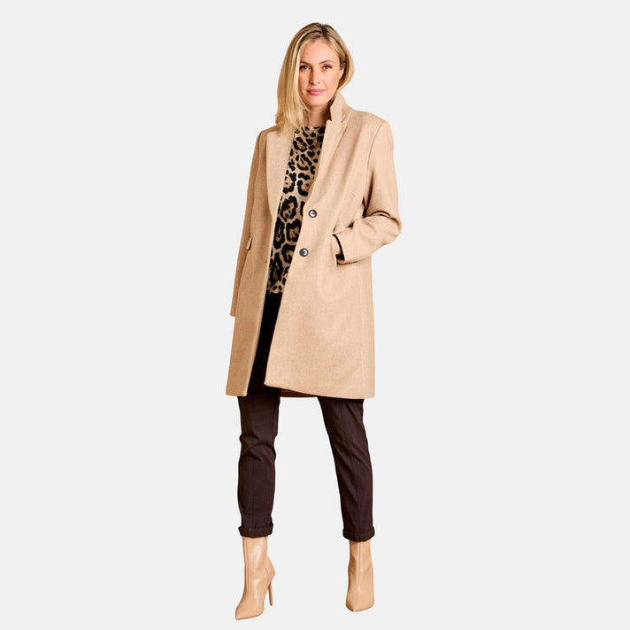 Emreco Single Breasted Revere Collar Coat (Size 20) - Camel 8095616 2