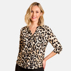 Emreco Mandarin Collar Blouse (Size 12) - Stone_8097463