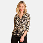 Emreco Mandarin Collar Blouse (Size 12) - Stone_8097463_2