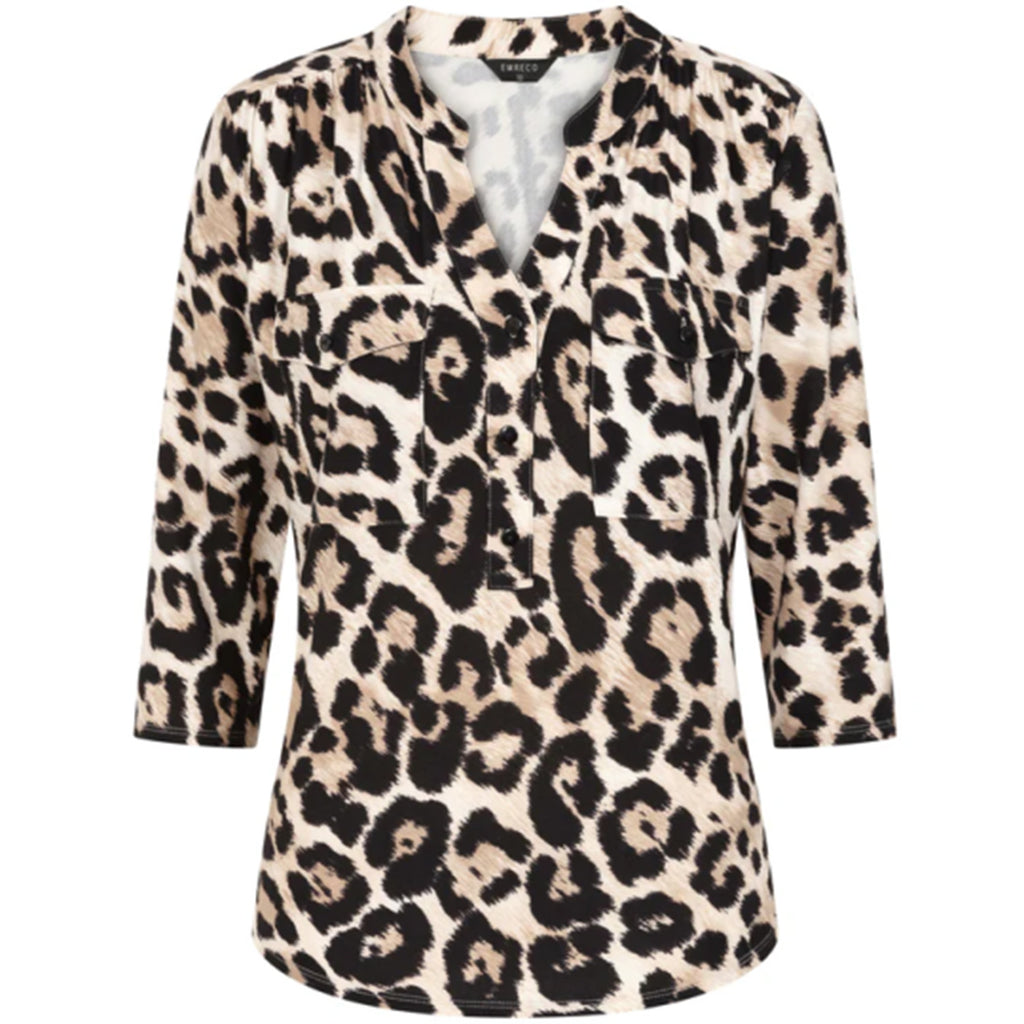 Emreco Mandarin Collar Blouse (Size 12) - Stone_8097463_4