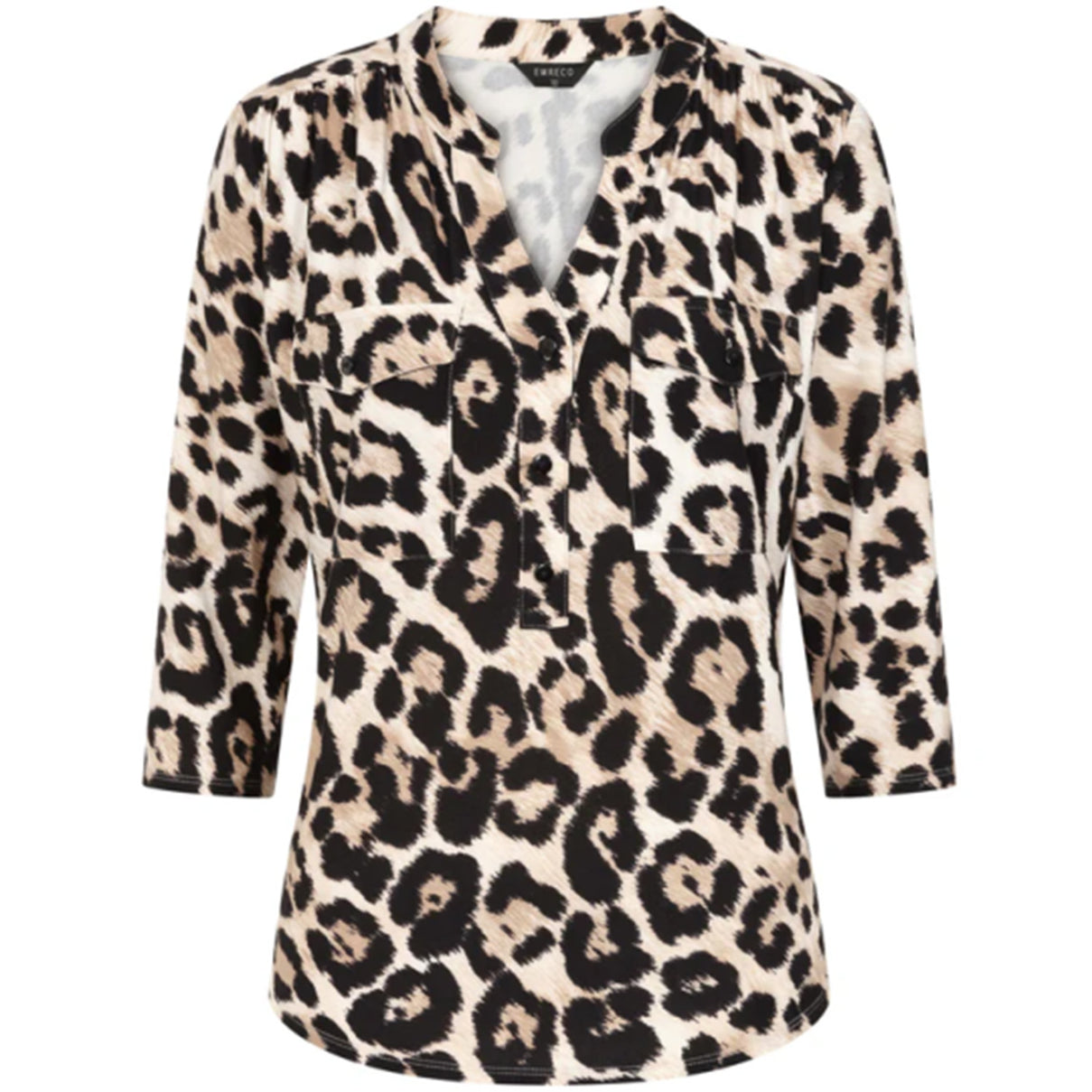 Emreco Mandarin Collar Blouse (Size 12) - Stone 8097463 4