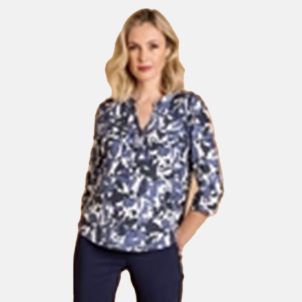 Emreco Mandarin Collar Blouse (Size 18) - Grey_8097473_2