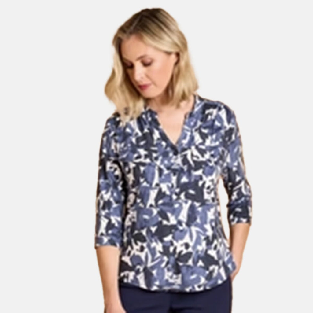 Emreco Mandarin Collar Blouse (Size 18) - Grey_8097473_3