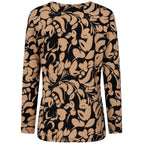 Emreco Artistic Print Round Neck Top (Size 20) - Black_8097596_2