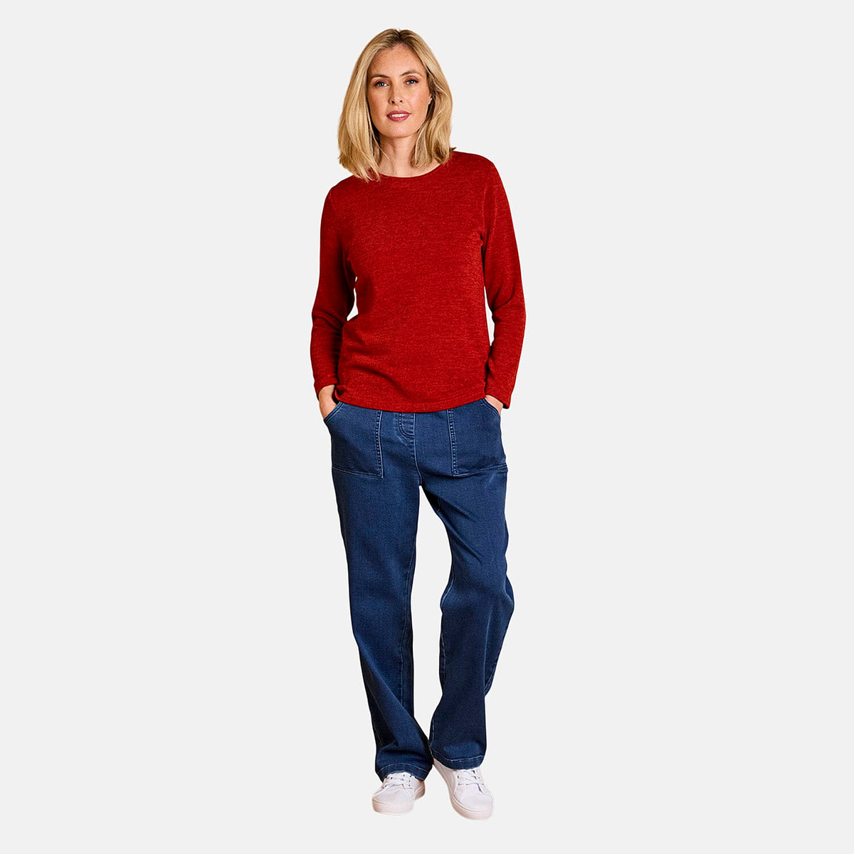 Emreco Stretch Denim Turn Up Trouser (Size 20) - Denim V32514050 0
