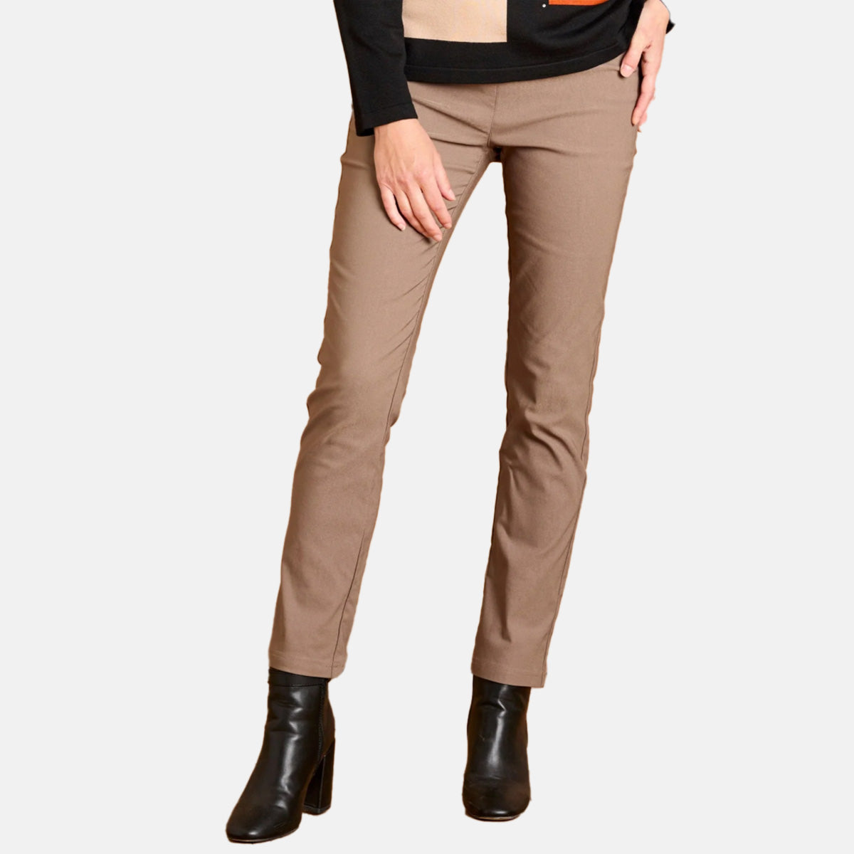 Emreco Fleece Lined Pull On Bengaline Trouser (Size 20) - Stone V32550321 0