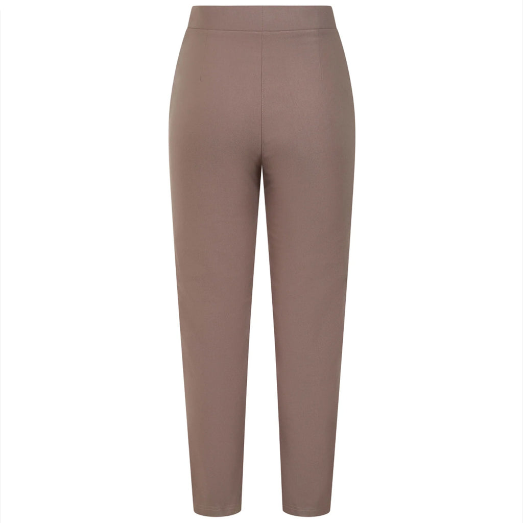 Emreco Fleece Lined Pull On Bengaline Trouser (Size 20) - Stone_8097756_3