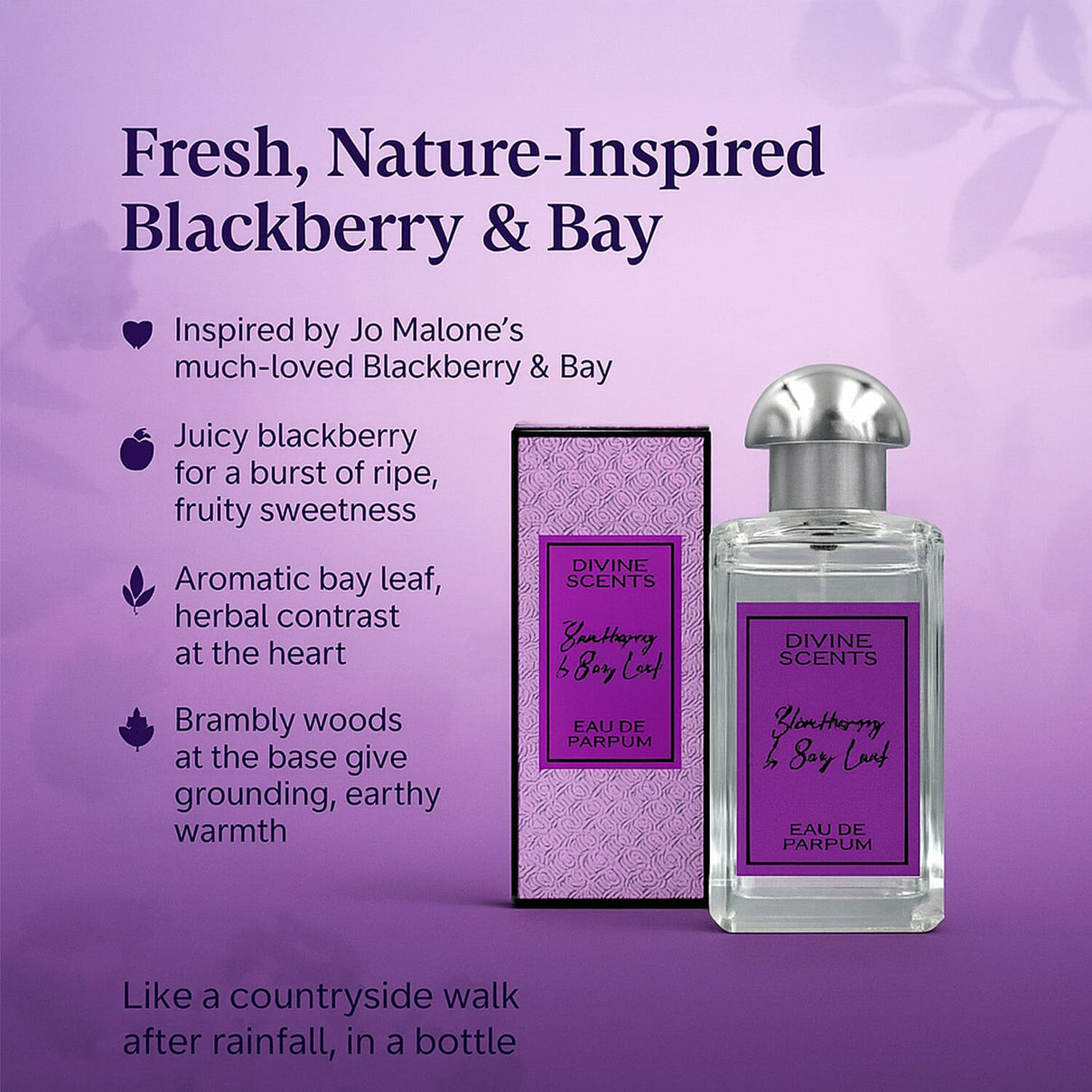 Divine Scents - Laurelle Blackberry and Bay Leaf (EDP) Perfume - 100ml 8098801 1