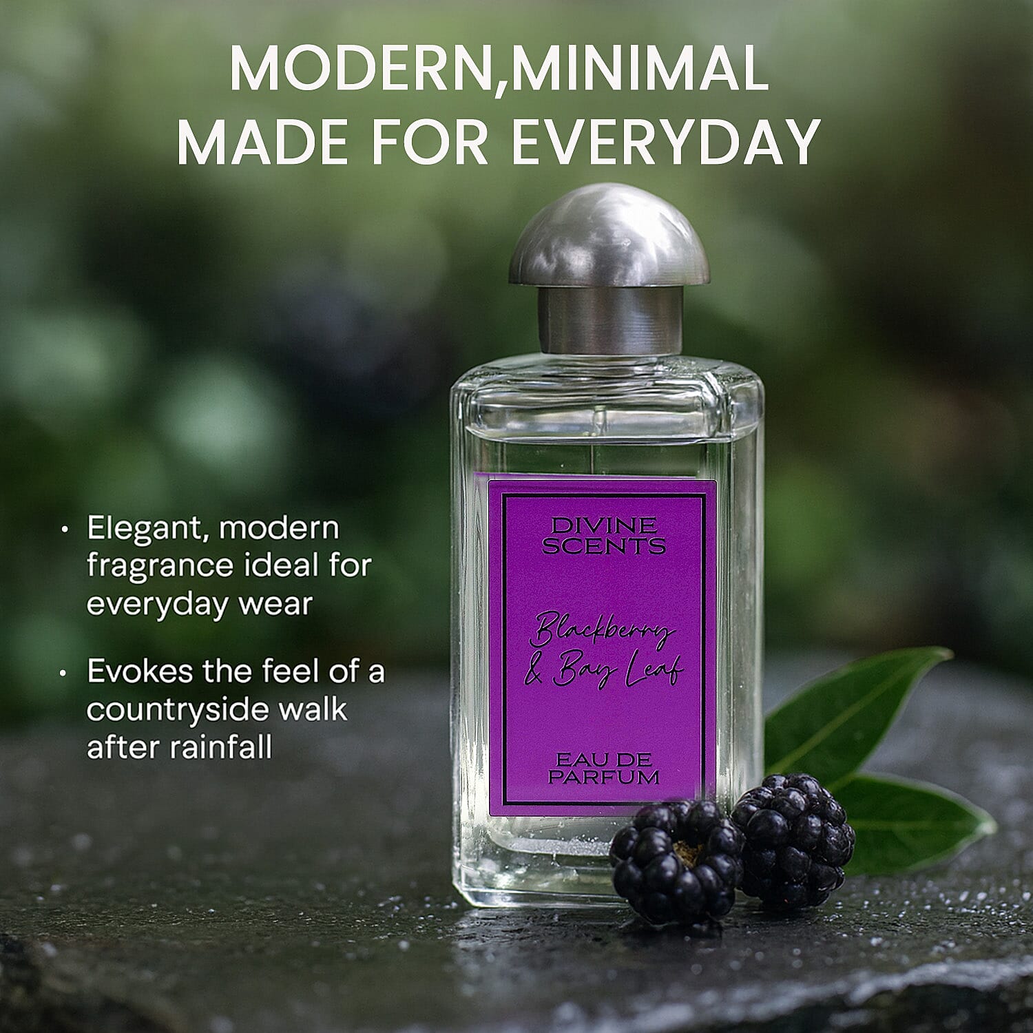 Divine Scents - Laurelle Blackberry and Bay Leaf (EDP) Perfume - 100ml 8098801 3