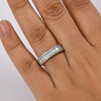 Luxuriant 950 Platinum SGL Certified (VS/GH) Lab Grown Diamond Band Ring 1.00 Ct, Platinum Wt. 5.50 Gms._8099052_2
