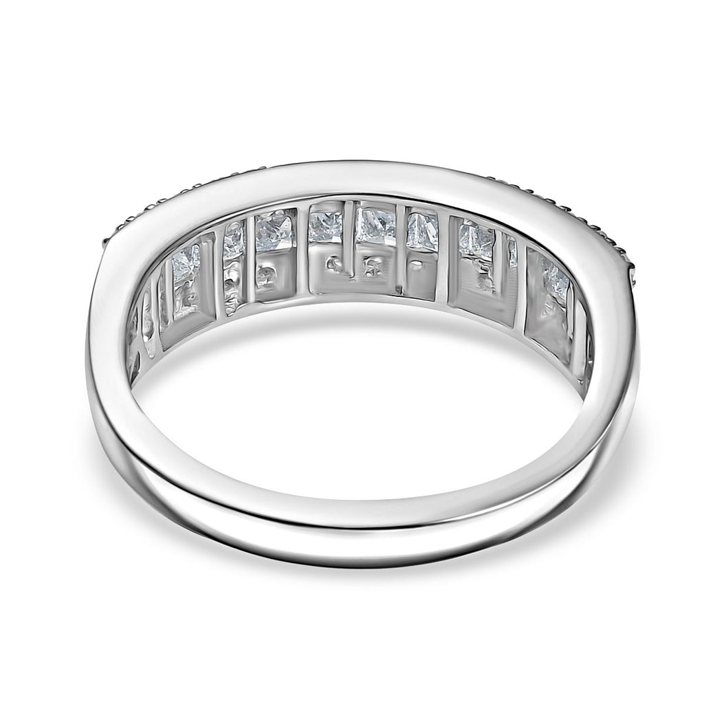 Luxuriant 950 Platinum SGL Certified (VS/GH) Lab Grown Diamond Band Ring 1.00 Ct, Platinum Wt. 5.50 Gms._8099052_4