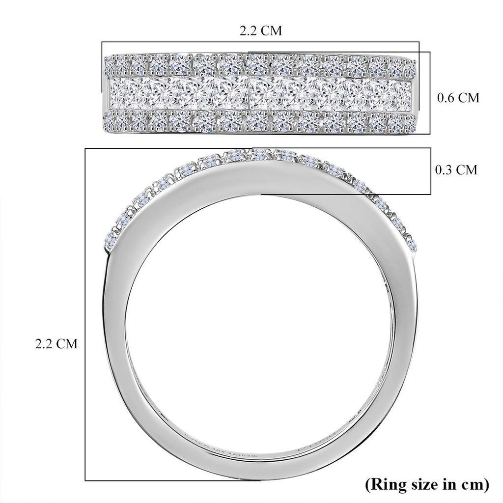 Luxuriant 950 Platinum SGL Certified (VS/GH) Lab Grown Diamond Band Ring 1.00 Ct, Platinum Wt. 5.50 Gms._8099052_5