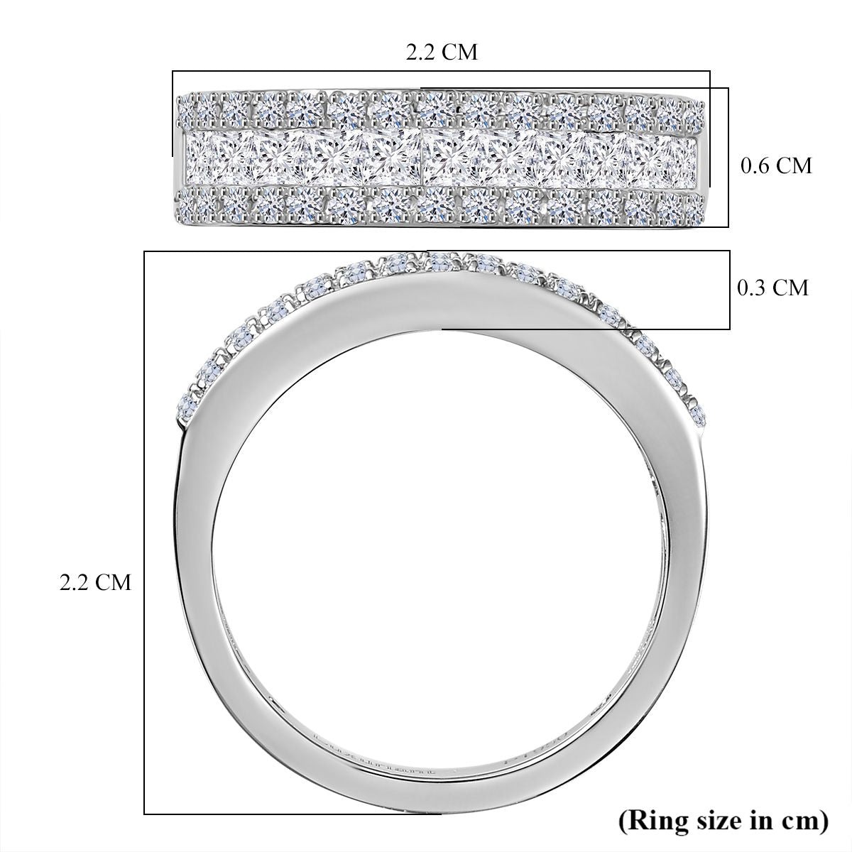 1.Ct Luxuriant 950 Platinum SGL Certified (VS-GH) Lab Grown Diamond Band Ring 1.00 Ct, Platinum Wt. V32530579 5