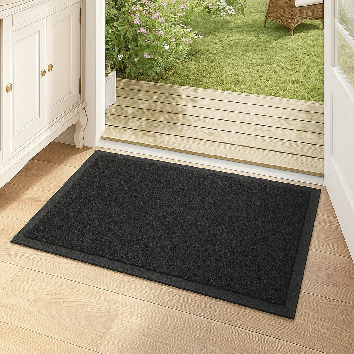 Ultra Absorbent Non-Slip Doormat - Black 8099317 0
