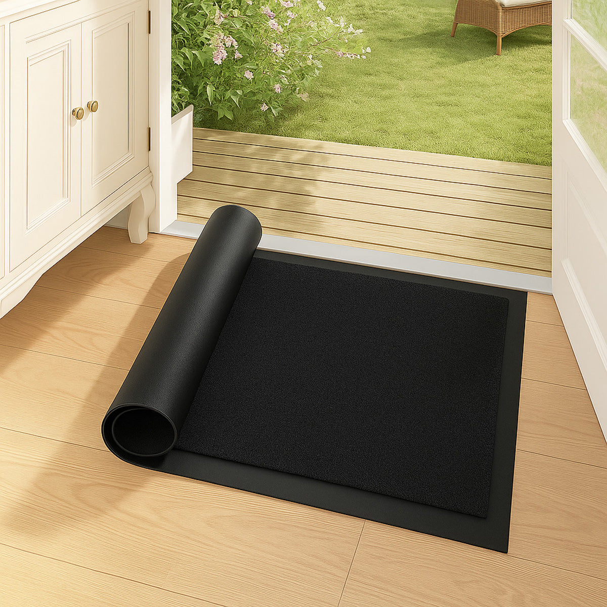 Ultra Absorbent Non-Slip Doormat - Black 8099317 1