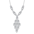 Designer Inspired- Luxuriant Lab Grown Diamond (SI/GH) Necklace (Size - 20) with Lobster Clasp in Rhodium Overlay Sterling Silver_8100416