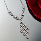 Designer Inspired- Luxuriant Lab Grown Diamond (SI/GH) Necklace (Size - 20) with Lobster Clasp in Rhodium Overlay Sterling Silver_8100416_2