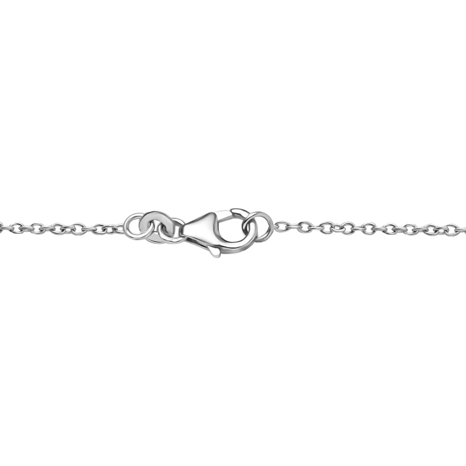 LUXURIANT 2.34 Ct Lab Grown Diamond Cluster Necklace (Size 20) with Lobster Clasp in Rhodium Overlay Sterling Silver 8100416 4