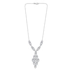 Designer Inspired- Luxuriant Lab Grown Diamond (SI/GH) Necklace (Size - 20) with Lobster Clasp in Rhodium Overlay Sterling Silver_8100416_4