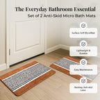 Set of 2: Anti-Skid Micro Bath Mats (Size 58x38cm) - Tan_8101391_1