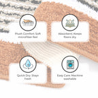Set of 2: Anti-Skid Micro Bath Mats (Size 58x38cm) - Tan_8101391_4