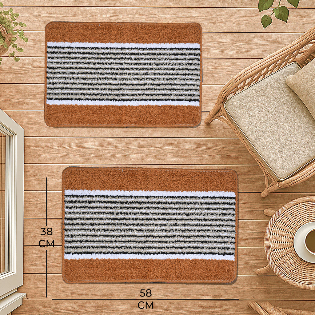 Set of 2: Anti-Skid Micro Bath Mats (Size 58x38cm) - Tan_8101391_5