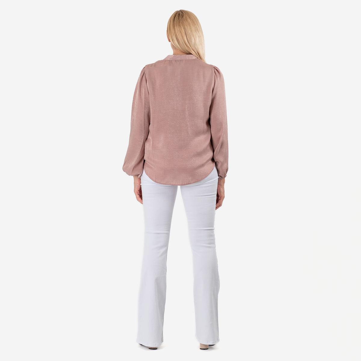 Solid Flair Frill Full Sleeves Top (Size 12) - Dusty Pink V32678396 3